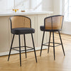 Lagrein bar stool, Black Jaen Leather/Bar Height