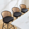 Lagrein bar stool, Black Jaen Leather/Counter Height