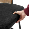Lagrein bar stool, Black Sacy Fabric/Counter Height