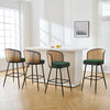 Lagrein bar stool, Green Sacy Fabric/Bar Height