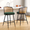 Lagrein bar stool, Green Sacy Fabric/Counter Height