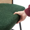 Lagrein bar stool, Green Sacy Fabric/Counter Height