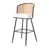 Lagrein bar stool, White Hans Leather/Bar Height