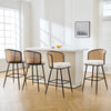 Lagrein bar stool, White Hans Leather/Bar Height