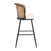 Lagrein bar stool, White Hans Leather/Bar Height