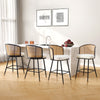 Lagrein bar stool, White Hans Leather/Counter Height