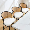 Lagrein bar stool, White Hans Leather/Counter Height
