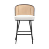 Lagrein bar stool, White Hans Leather/Counter Height