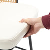 Lagrein bar stool, White Hans Leather/Counter Height