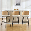 Lagrein bar stool, White Sacy Fabric/Bar Height