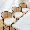 Lagrein bar stool, White Sacy Fabric/Counter Height