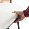 Lagrein bar stool, White Sacy Fabric/Counter Height