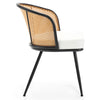 Lagrein Dining Chair in White Hans Leather