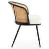 Lagrein Dining Chair in White Sacy Fabric