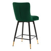 Light Lager Swivel Counter Stool in Green Azal Velvet