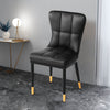 Light Lager dining chair, Black-Leather, 18 1/2"