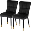 Light Lager dining chair, Black-Velvet, 18 1/2"