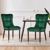 Light Lager dining chair, Green-Velvet, 18 1/2"