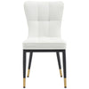 Light Lager Dining Chair in White Jaen Leather