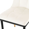 Light Lager dining chair, White-Velvet, 18 1/2"