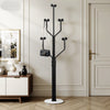 Lonzo Coat Rack in Black Finish, White Marble Base