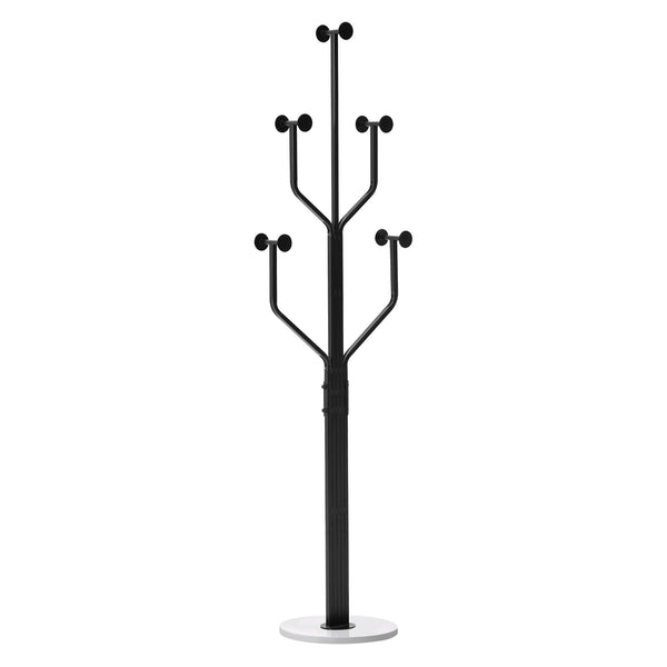 Lonzo Coat Rack in Black Finish, White Marble Base