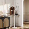 Lonzo Coat Rack in White Finish, White Marble Base