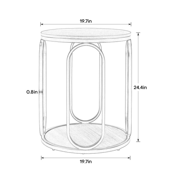 Machin side table dimensions