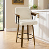 Malvasia Counter Stool in Beige Fiano Fabric