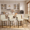 Malvasia Counter Stool in Beige Fiano Fabric