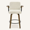 Malvasia Counter Stool in Beige Fiano Fabric