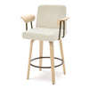 Malvasia II Counter Stool in Beige Fiano Fabric