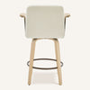 Malvasia II Counter Stool in Beige Fiano Fabric