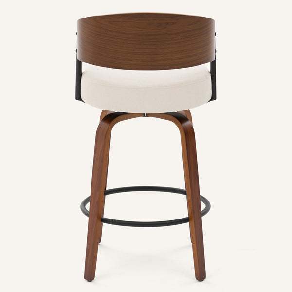 Malvina Counter Stool in Beige Grzi Fabric