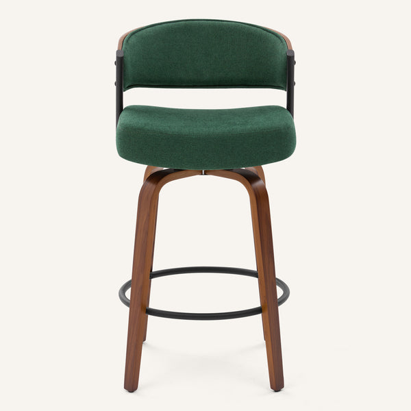 Malvina Counter Stool in Green Grzi Fabric