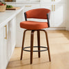 Malvina Counter Stool in Orange Grzi Fabric