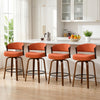 Malvina Counter Stool in Orange Grzi Fabric