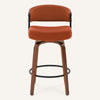 Malvina Counter Stool in Orange Grzi Fabric