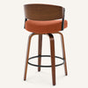 Malvina Counter Stool in Orange Grzi Fabric