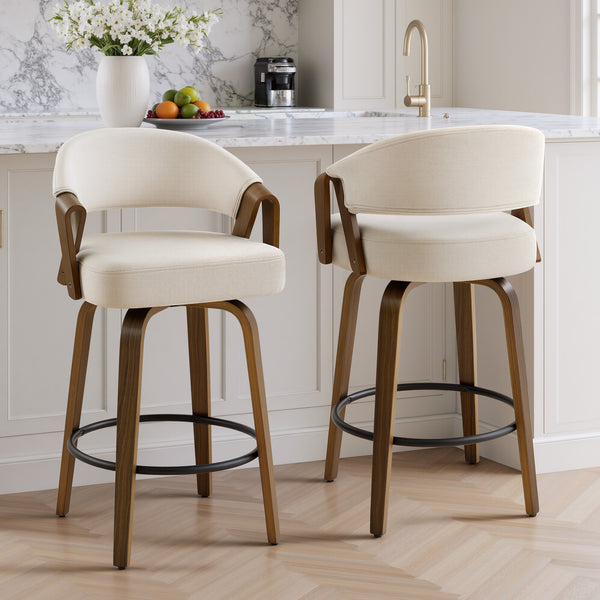 Malvina II Counter Stool in Beige Grzi Fabric