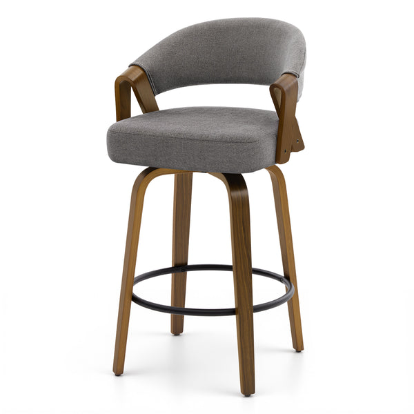 Malvina II Counter Stool in Gray Grzi Fabric