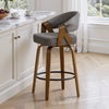 Malvina II Counter Stool in Gray Grzi Fabric