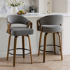 Malvina II Counter Stool in Gray Grzi Fabric