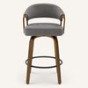 Malvina II Counter Stool in Gray Grzi Fabric