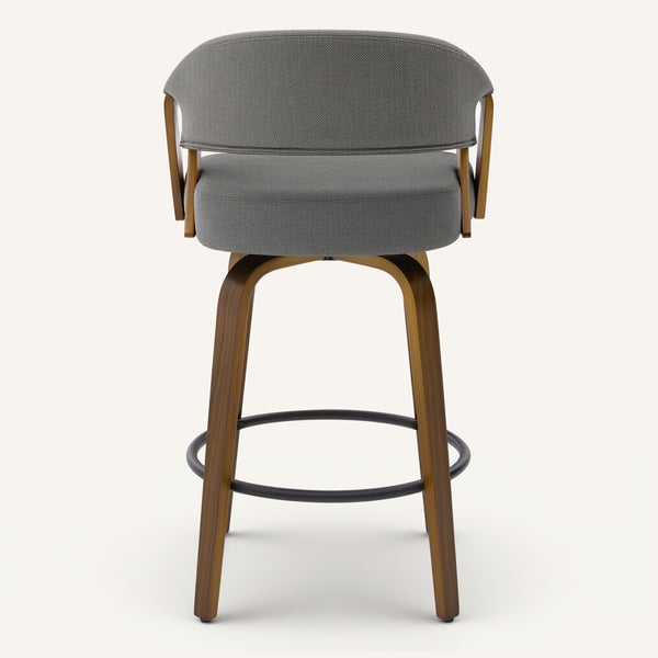 Malvina II Counter Stool in Gray Grzi Fabric