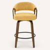 Malvina II Counter Stool in Yellow Silencio Fabric