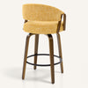 Malvina II Counter Stool in Yellow Silencio Fabric