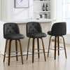 Medina bar stool, Black Rebo Leather/Bar Height