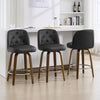 Medina bar stool, Black Rebo Leather/Counter Height