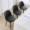 Medina bar stool, Black Rebo Leather/Counter Height